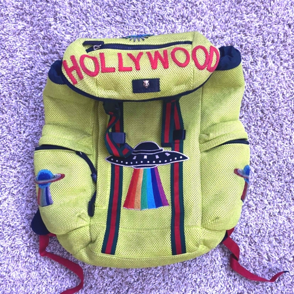 Gucci techno canvas  backpack